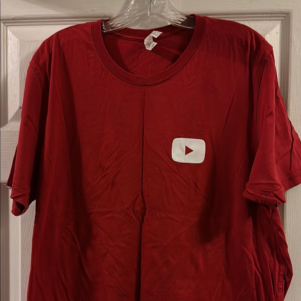 Red YouTube Staff Logo T-Shirt